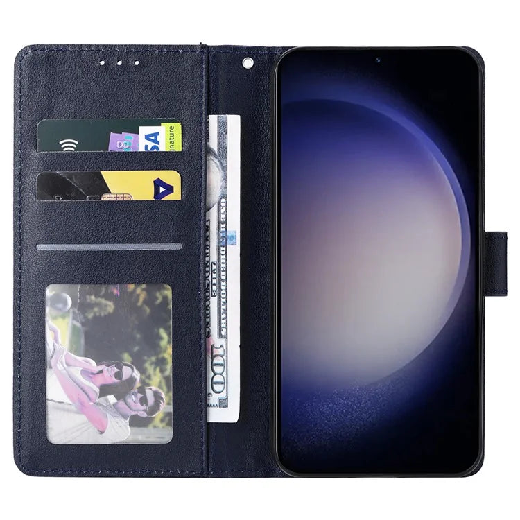For Samsung Galaxy S24+ Leather Case Wallet Magnetic Clasp Phone Cover