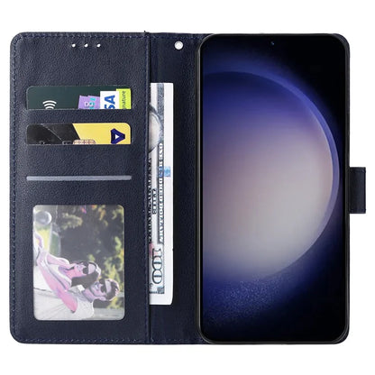 For Samsung Galaxy S24+ Leather Case Wallet Magnetic Clasp Phone Cover