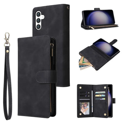 For Samsung Galaxy S24 Case PU Leather Wallet Cover with Multiple Card Slots
