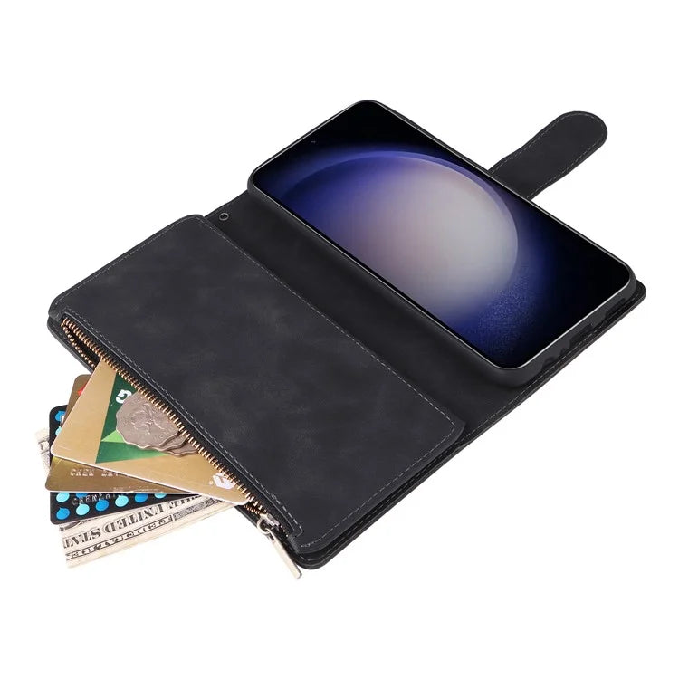 For Samsung Galaxy S24 Case PU Leather Wallet Cover with Multiple Card Slots