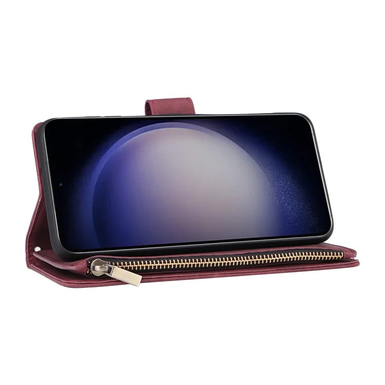 For Samsung Galaxy S24 Case PU Leather Wallet Cover with Multiple Card Slots