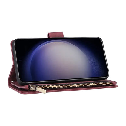 For Samsung Galaxy S24 Case PU Leather Wallet Cover with Multiple Card Slots