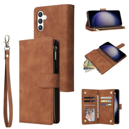For Samsung Galaxy S24 Case PU Leather Wallet Cover with Multiple Card Slots