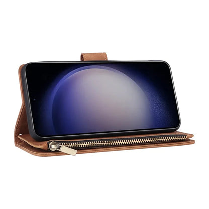 For Samsung Galaxy S24 Case PU Leather Wallet Cover with Multiple Card Slots