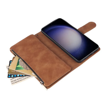 For Samsung Galaxy S24 Case PU Leather Wallet Cover with Multiple Card Slots