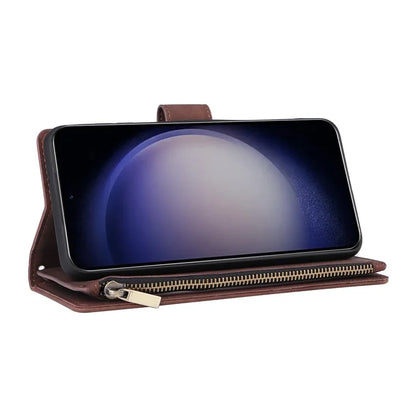 For Samsung Galaxy S24 Case PU Leather Wallet Cover with Multiple Card Slots
