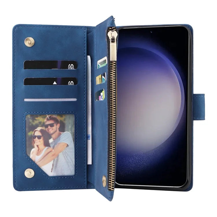 For Samsung Galaxy S24 Case PU Leather Wallet Cover with Multiple Card Slots