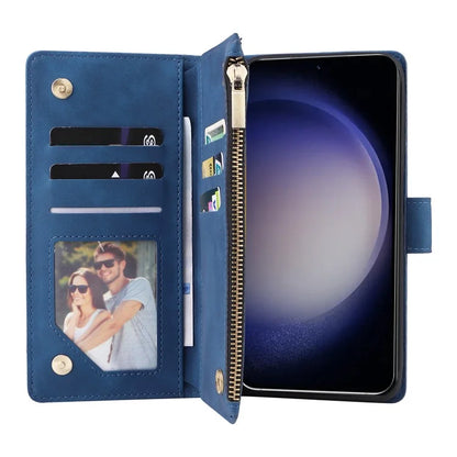 For Samsung Galaxy S24 Case PU Leather Wallet Cover with Multiple Card Slots