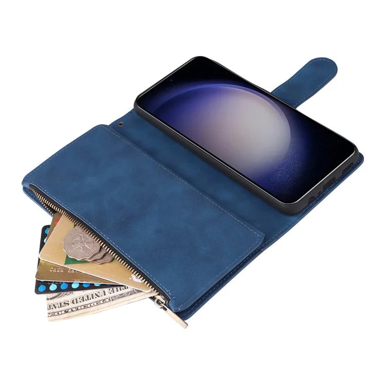 For Samsung Galaxy S24 Case PU Leather Wallet Cover with Multiple Card Slots