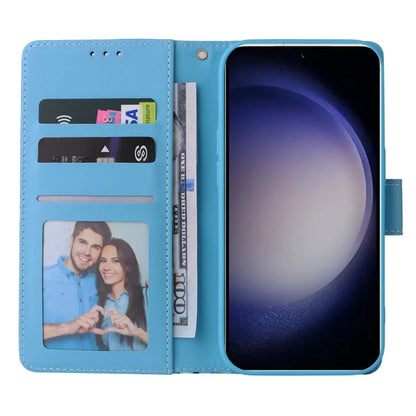 For Samsung Galaxy S24+ Case Pattern Printing Wallet Leather Phone Cover
