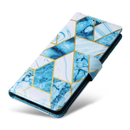 For Samsung Galaxy S24 Case PU Leather Marble Pattern Phone Wallet Cover