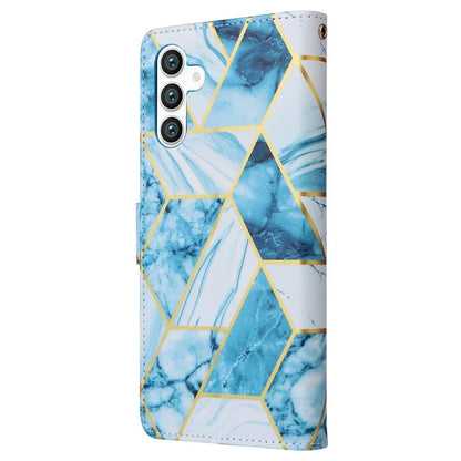 For Samsung Galaxy S24 Case PU Leather Marble Pattern Phone Wallet Cover