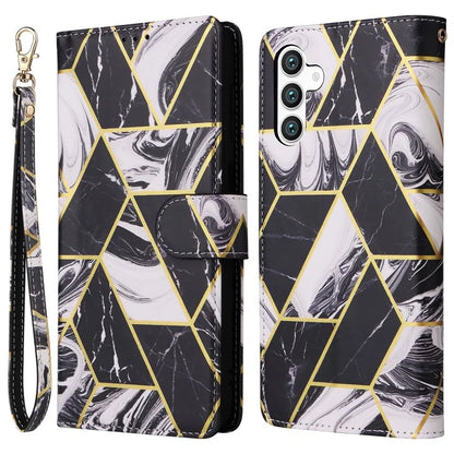 For Samsung Galaxy S24 Case PU Leather Marble Pattern Phone Wallet Cover