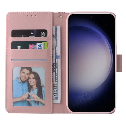 For Samsung Galaxy S24 Case PU Leather Marble Pattern Phone Wallet Cover