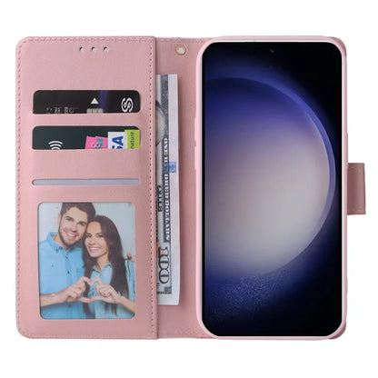For Samsung Galaxy S24 Case PU Leather Marble Pattern Phone Wallet Cover