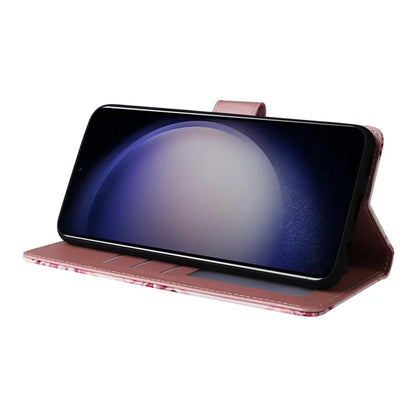 For Samsung Galaxy S24 Case PU Leather Marble Pattern Phone Wallet Cover