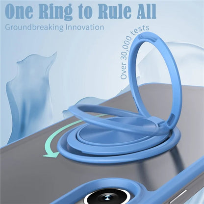 For Samsung Galaxy S23 Case Frameless TPU+Acrylic Cellphone Cover with Ring Kickstand