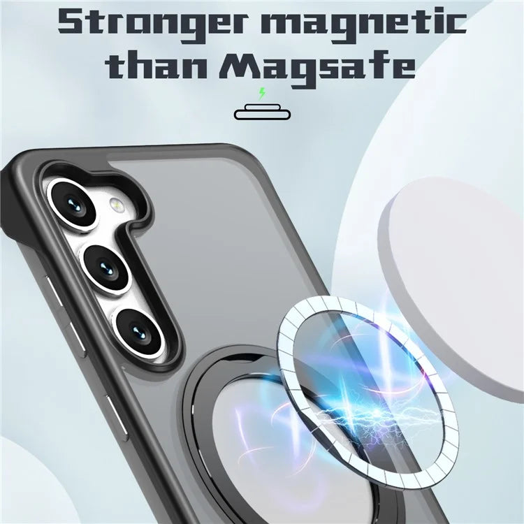 For Samsung Galaxy S23+ Magnetic Phone Case TPU+Acrylic Frameless Cover