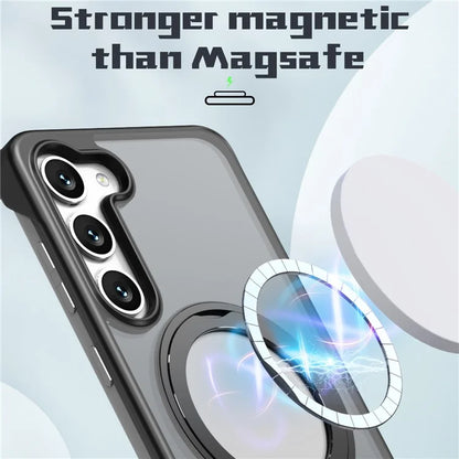 For Samsung Galaxy S23+ Magnetic Phone Case TPU+Acrylic Frameless Cover