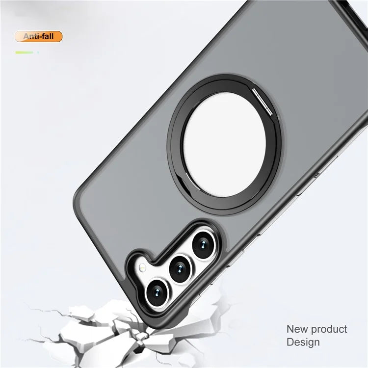 For Samsung Galaxy S23+ Magnetic Phone Case TPU+Acrylic Frameless Cover