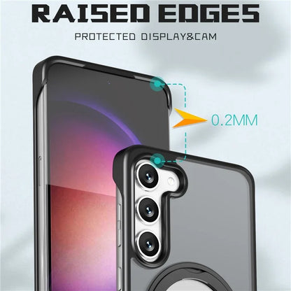 For Samsung Galaxy S23+ Magnetic Phone Case TPU+Acrylic Frameless Cover