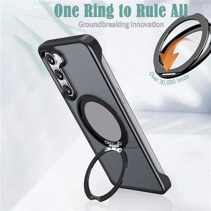 For Samsung Galaxy S23+ Magnetic Phone Case TPU+Acrylic Frameless Cover