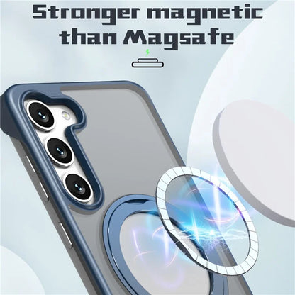 For Samsung Galaxy S23+ Magnetic Phone Case TPU+Acrylic Frameless Cover