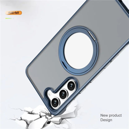 For Samsung Galaxy S23+ Magnetic Phone Case TPU+Acrylic Frameless Cover