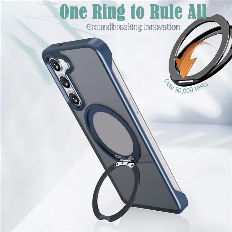 For Samsung Galaxy S23+ Magnetic Phone Case TPU+Acrylic Frameless Cover