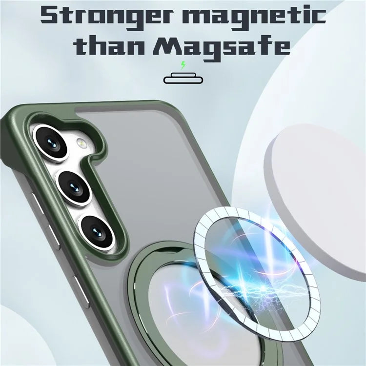 For Samsung Galaxy S23+ Magnetic Phone Case TPU+Acrylic Frameless Cover