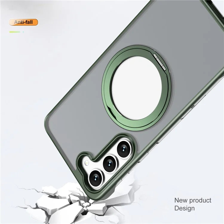 For Samsung Galaxy S23+ Magnetic Phone Case TPU+Acrylic Frameless Cover