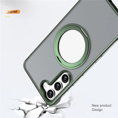 For Samsung Galaxy S23+ Magnetic Phone Case TPU+Acrylic Frameless Cover