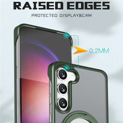 For Samsung Galaxy S23+ Magnetic Phone Case TPU+Acrylic Frameless Cover