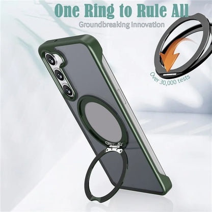 For Samsung Galaxy S23+ Magnetic Phone Case TPU+Acrylic Frameless Cover