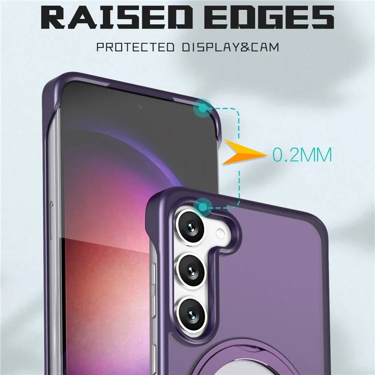 For Samsung Galaxy S23+ Magnetic Phone Case TPU+Acrylic Frameless Cover