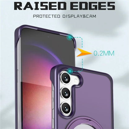 For Samsung Galaxy S23+ Magnetic Phone Case TPU+Acrylic Frameless Cover