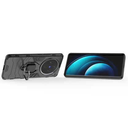 For vivo X100 5G Case Anti-Scratch PC+TPU Phone Cover with Kickstand