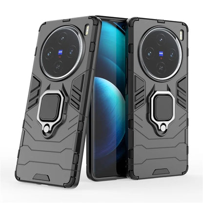 For vivo X100 5G Case Anti-Scratch PC+TPU Phone Cover with Kickstand