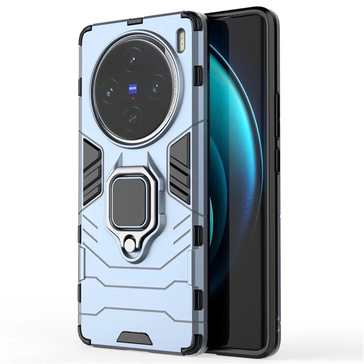 For vivo X100 5G Case Anti-Scratch PC+TPU Phone Cover with Kickstand