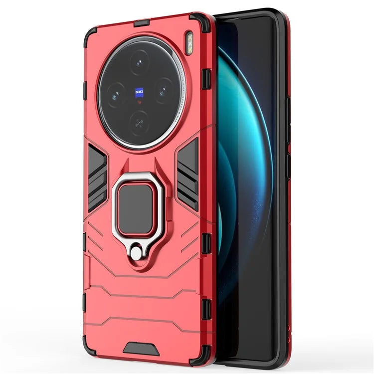 For vivo X100 5G Case Anti-Scratch PC+TPU Phone Cover with Kickstand