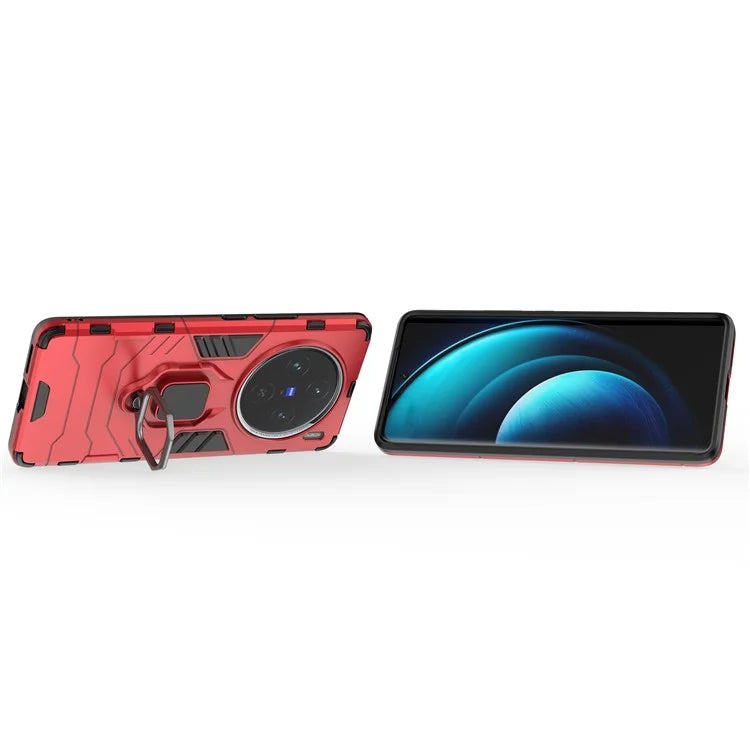 For vivo X100 5G Case Anti-Scratch PC+TPU Phone Cover with Kickstand