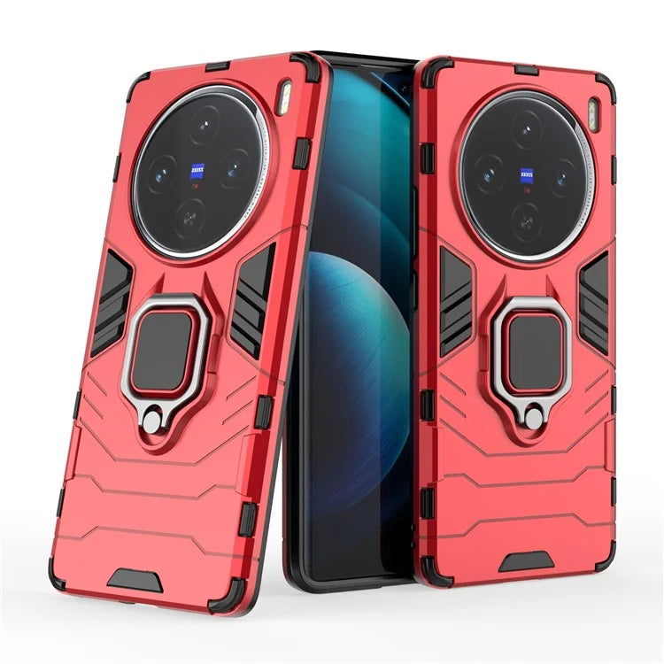 For vivo X100 5G Case Anti-Scratch PC+TPU Phone Cover with Kickstand