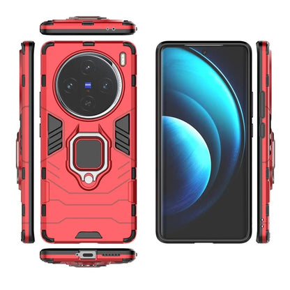 For vivo X100 5G Case Anti-Scratch PC+TPU Phone Cover with Kickstand