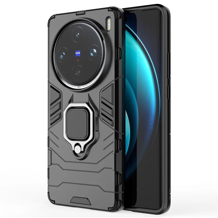 For vivo X100 Pro 5G Case Anti-fall Kickstand PC+TPU Phone Shell