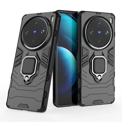 For vivo X100 Pro 5G Case Anti-fall Kickstand PC+TPU Phone Shell