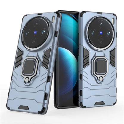 For vivo X100 Pro 5G Case Anti-fall Kickstand PC+TPU Phone Shell