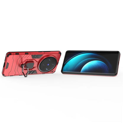 For vivo X100 Pro 5G Case Anti-fall Kickstand PC+TPU Phone Shell