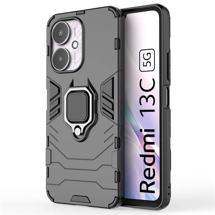 For Xiaomi Redmi 13C 4G / Poco C65 4G Case Anti-drop Ring Kickstand Smart Phone Cover