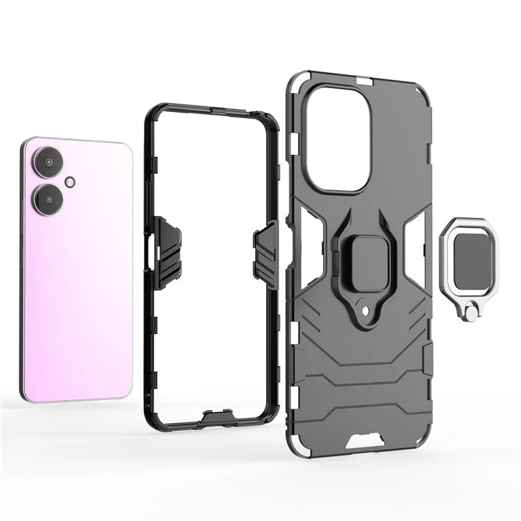 For Xiaomi Redmi 13C 4G / Poco C65 4G Case Anti-drop Ring Kickstand Smart Phone Cover