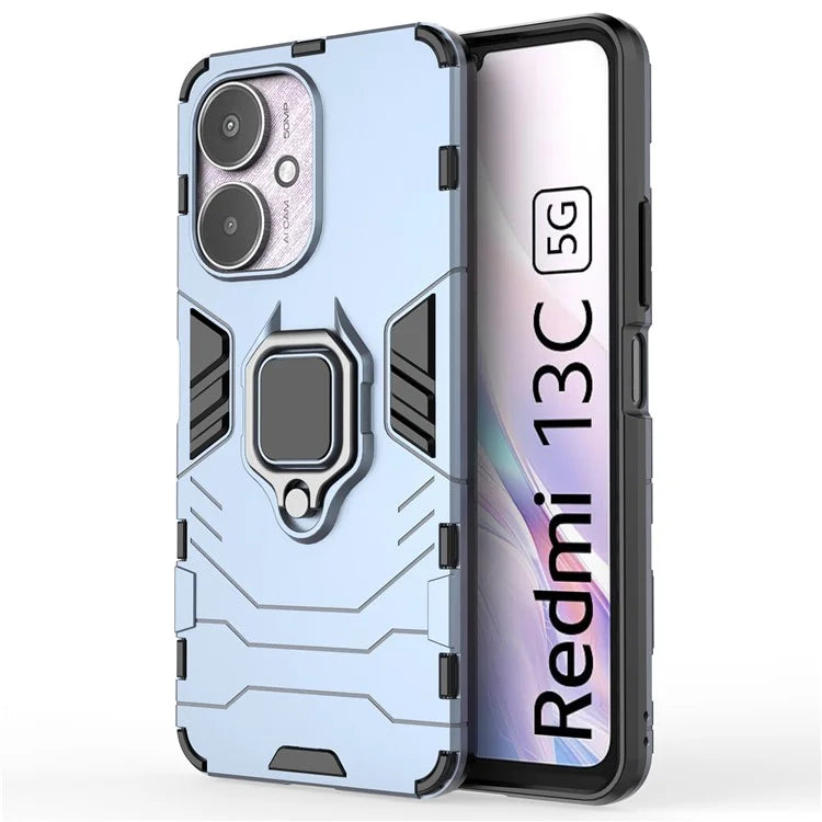 For Xiaomi Redmi 13C 4G / Poco C65 4G Case Anti-drop Ring Kickstand Smart Phone Cover